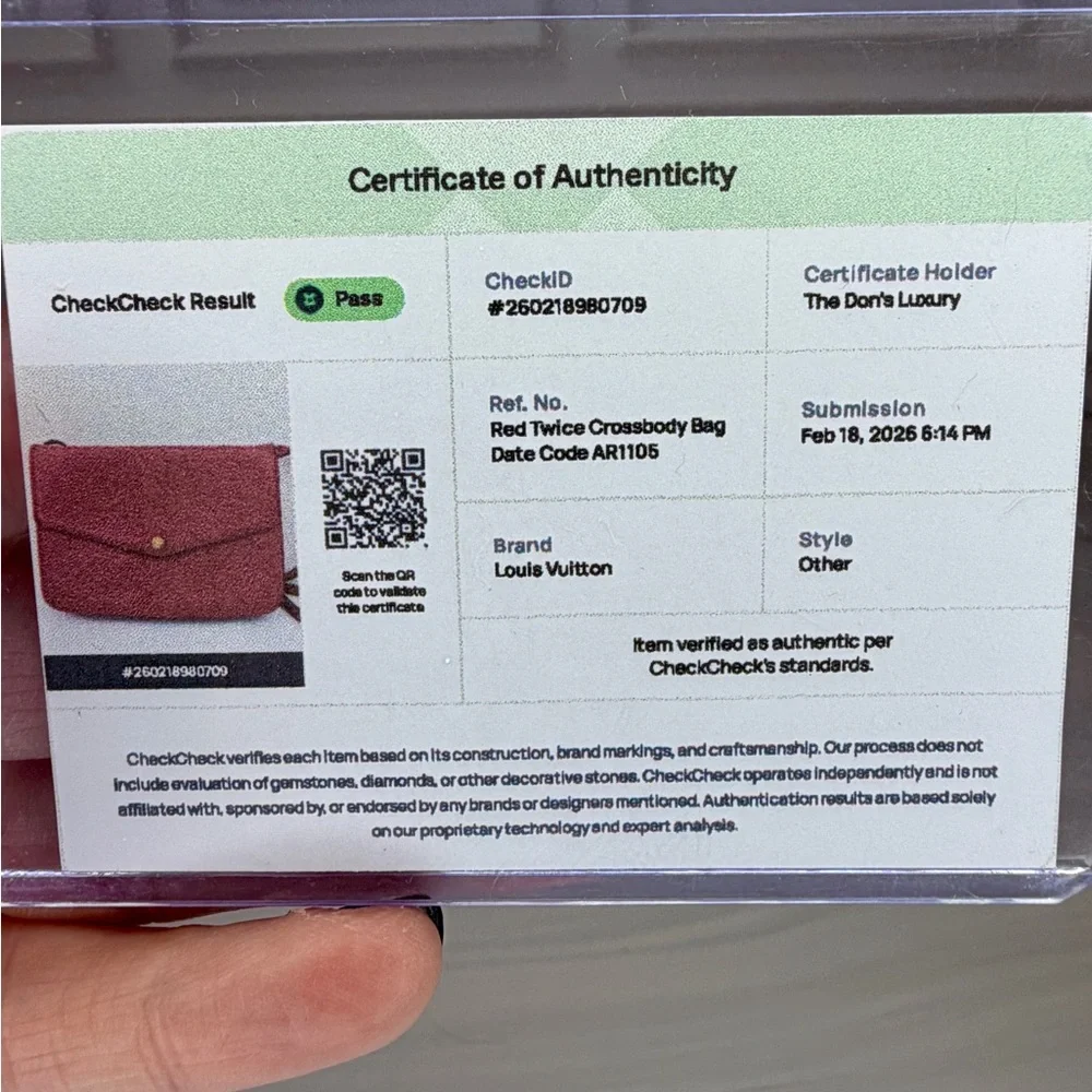 Louis Vuitton Twice Red Empreinte Leather Crossbody Bag | Full Inclusion - Picture 15 of 15